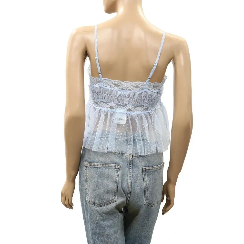 Intimately Free People In The Stars Cami Women's Blouse Top Lace Sheer XS 288461